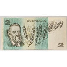 AUSTRALIA 1985 . TWO 2 DOLLARS BANKNOTE . JOHNSTON/FRASER . ERROR . MISSING COLOUR SIMULATIONS